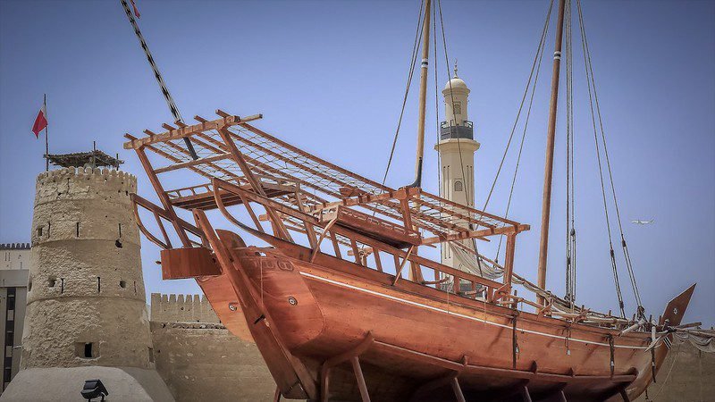 ספינה משוחזרת בדובאי העתיקה